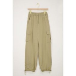 Pantalon cargo vert avec tailleélastique My Jewellery Vert L femme