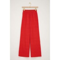 Pantalon large rouge avec ceintureélastique My Jewellery Rouge L femme