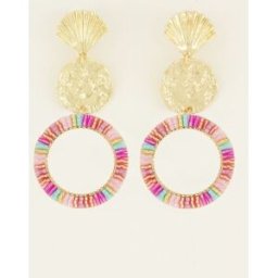 Boucles d'oreilles perles multicolores My Jewellery Violet/Rose/Multicolore One size femme