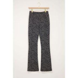 Pantalon flare noirà imprimé baroque My Jewellery Houille L femme