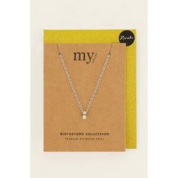 Collier avec pierre de naissance My Jewellery Argenté/Doré One size femme