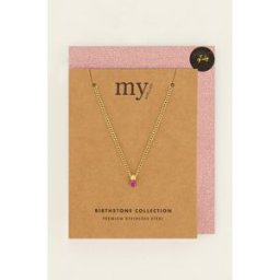 Collier avec pierre de naissance My Jewellery Argenté/Doré One size femme