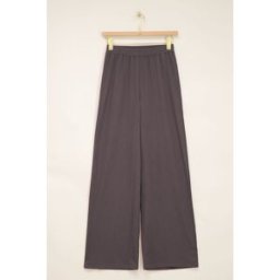 Pantalon large gris texturé My Jewellery Gris L femme
