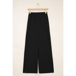 Pantalon large noir texturé My Jewellery Noir L femme