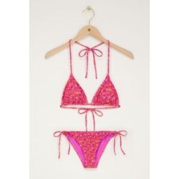Mini bikini triangle fleuri rose My Jewellery Rose/Orange M femme