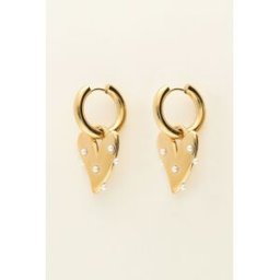 Maxi boucles d’oreilles coeur à perles My Jewellery or femme