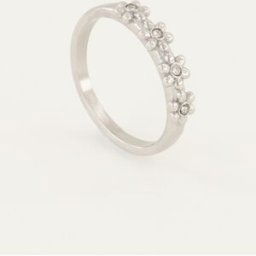 Bague avec fleurs et pierres My Jewellery Argenté/Doré 18 femme