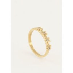 Bague avec fleurs et pierres My Jewellery Argenté/Doré 18 femme