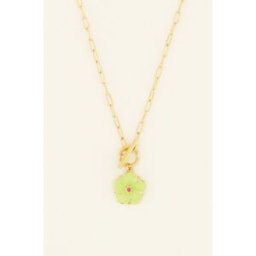 Collier Casa Fiore avec fleur d’hibiscus jaune My Jewellery Vert citron One size femme