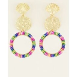 Boucles d'oreilles perles multicolores My Jewellery Violet/Rose/Multicolore One size femme