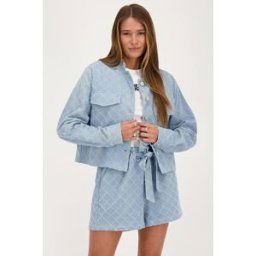 Veste en jean tissé bleu My Jewellery Bleu femme