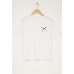 T-shirt blanc avec nœud papillon"Amour" My Jewellery Blanc S femme