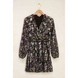 Robe en jacquard noir avec imprimé doré My Jewellery Doré/Noir M femme