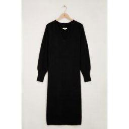 Robe longue noire avec col en V My Jewellery Noir M femme