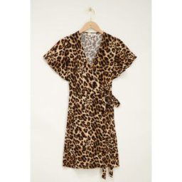 Robe beige portefeuilleà imprimé bikini My Jewellery Marron/Noir/Beige S femme