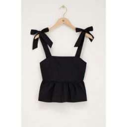 Top corset noir avec nœuds papillon My Jewellery Noir XS femme