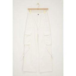 Jean blanc avec poches cargo My Jewellery Blanc L femme