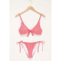 Bikini roseà carreaux My Jewellery Rose M femme