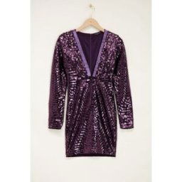 Robe violetteà paillettes My Jewellery Violet M femme