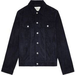 Zadig&Voltaire Blouson Base Daim Encre - Taille Xl - Homme