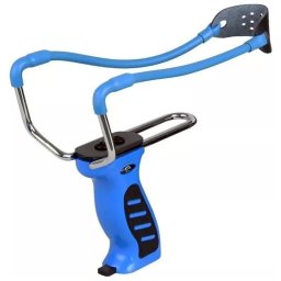 Lance-pierre slingshot fronde bleu pro + 50 billes offertes