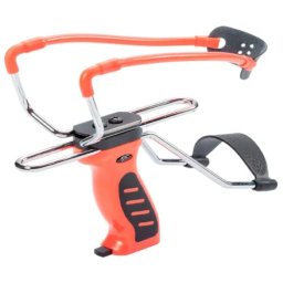 Lance-pierre slingshot fronde orange pro + 50 billes offertes
