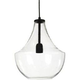 PR Home Lampe à suspension Hamilton 30 cm transparent-noir