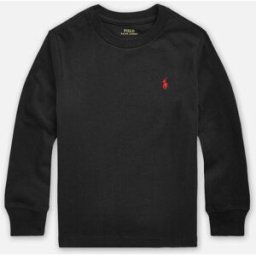 T-shirt manches longues en jersey kids par Polo Ralph Lauren Noir 8A Accessoires