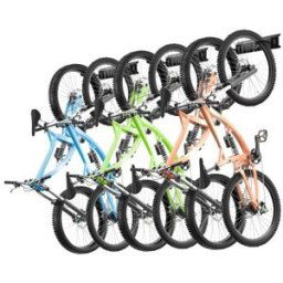 VEVOR Support de rangement pour 6 vélos 3 crochets à casques porte-vélos mural