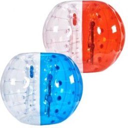 VEVOR Bulle Gonflable de 1,5 m 2PCs Bleu et Rouge, Balle Pare Chocs à Bulles en PVC pour Hamster Humain 0,8 mm d'Épaisseur pour Adolescents et Adultes Jeux d'Équipe en Plein Air Jouets Pare-chocs