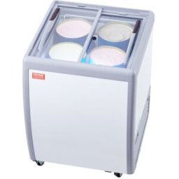 VEVOR Vitrine Réfrigérée à Crème Glacée Vitrine à Glaces Gelato Commerciale 158L