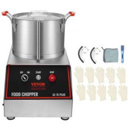 VEVOR Robot Culinaire 750 W Robot de Cuisine Capacité 6,6 L Mixeur Multifonction Cuisine en Acier Inoxydable Alimentaire Hachoir Électrique pour Légumes Fruits Préparation Culinaire Restaurant Hôtel