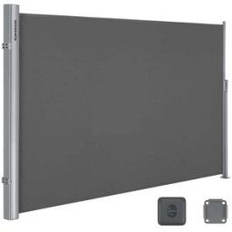SONGMICS Store latéral rétractable, Gris anthracite / 1,6 x 3,5 m