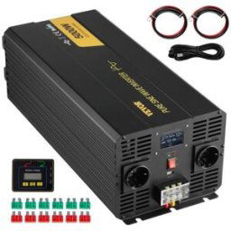 VEVOR Onduleur à onde sinusoïdale pure 5000 W CC 12 V vers CA 230 V écran LCD