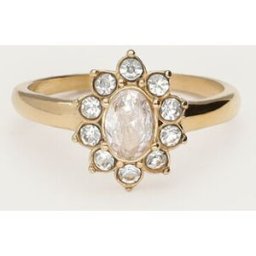 Bague Vintage avec strass transparents My Jewellery femme