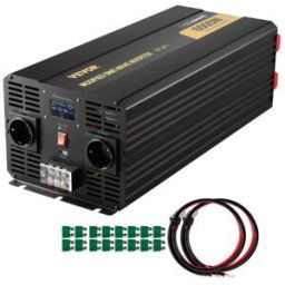 VEVOR Onduleur à onde sinusoïdale modifiée 6000 W CC 12 V à CA 230 V écran LCD