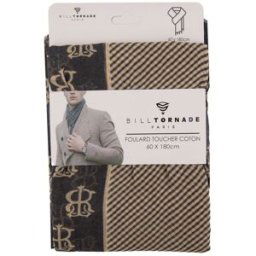 Foulard toucher coton bicolore à rayures 60x180 cm Homme BILL TORNADE