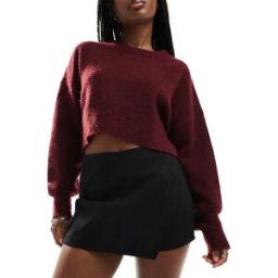 ASOS DESIGN - Jupe-short portefeuille asymÃ©trique en bengaline - Noir Noir 36 female