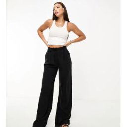 Asos Tall ASOS DESIGN Tall - Pantalon ample dÃ©contractÃ© - Noir Noir 32 female