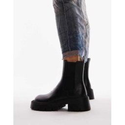 Topshop - Lucas - Bottines Chelsea chunky - Noir Noir 41 female