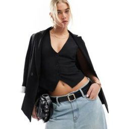ASOS DESIGN - Veston ajustÃ© - Noir Noir 46 female