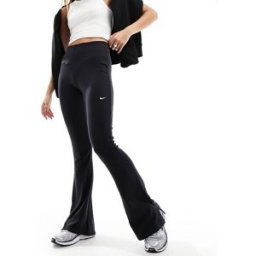 Nike - Legging Ã©vasÃ© Ã petites cÃ´tes - Noir Noir XS female