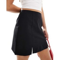 ASOS DESIGN - Mini-jupe fendue ajustÃ©e - Noir Noir 36 female