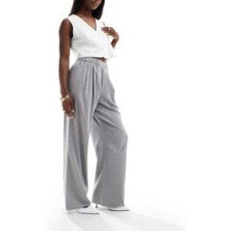 ASOS DESIGN - Pantalon en flanelle - Gris clair Gris 42 female