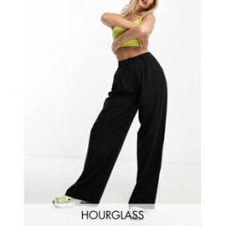 ASOS DESIGN Hourglass - Pantalon casual ample - Noir Noir 32 female
