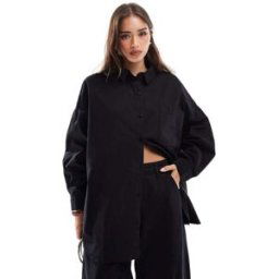 ASOS DESIGN - Chemise d'ensemble - Noir dÃ©lavÃ© Noir XS female
