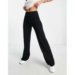 ASOS DESIGN - Pantalon basique large en jersey - Noir Noir 36 female