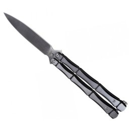 Couteau papillon balisong 24cm gris métal SCH