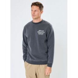 Sweat Gros logo par Replay Gris M Accessoires