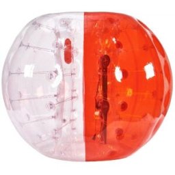 VEVOR Bulle Gonflable de 1,5 m de Diamètre, Balle Pare Chocs à Bulles en PVC pour Hamster Humain 0,8 mm d'Épaisseur pour Adolescents et Adultes Jeux en Plein Air Jouets Pare-chocs Rouge et Transparent